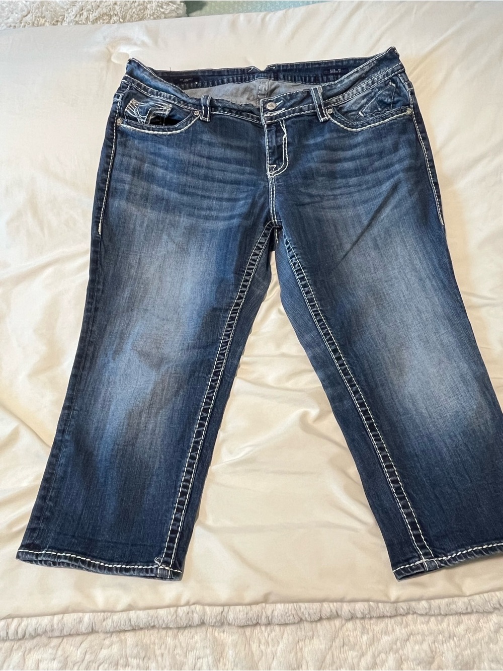 Vigoss Medium Blue Cropped Bootcut Jeans Size 20 Length21